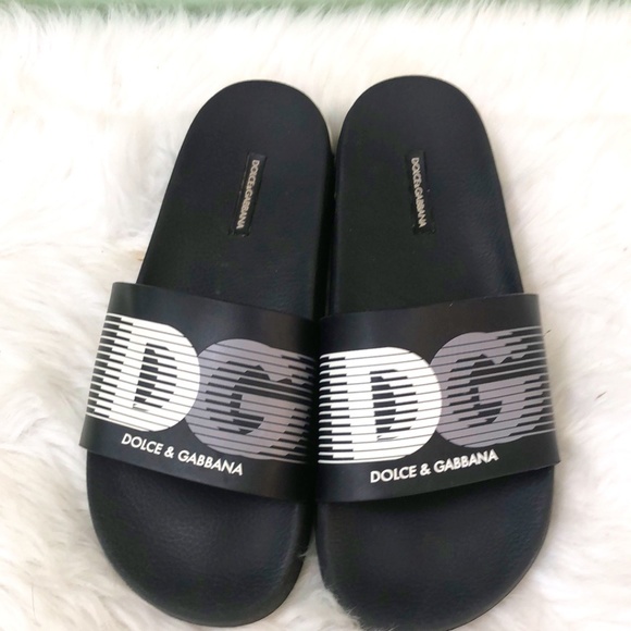 Dolce & Gabbana Authentic Mens CS1646 Black Slip On Slide Sandals Size EUR 42 main image 7
